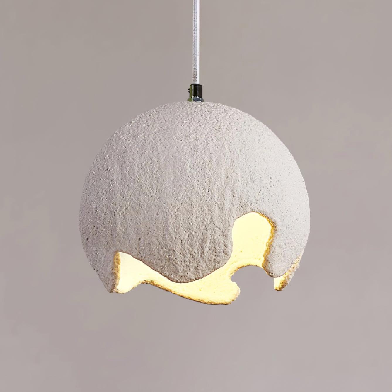 Patrick Wabi-Sabi Resin Pendant Light-Neutral Decor