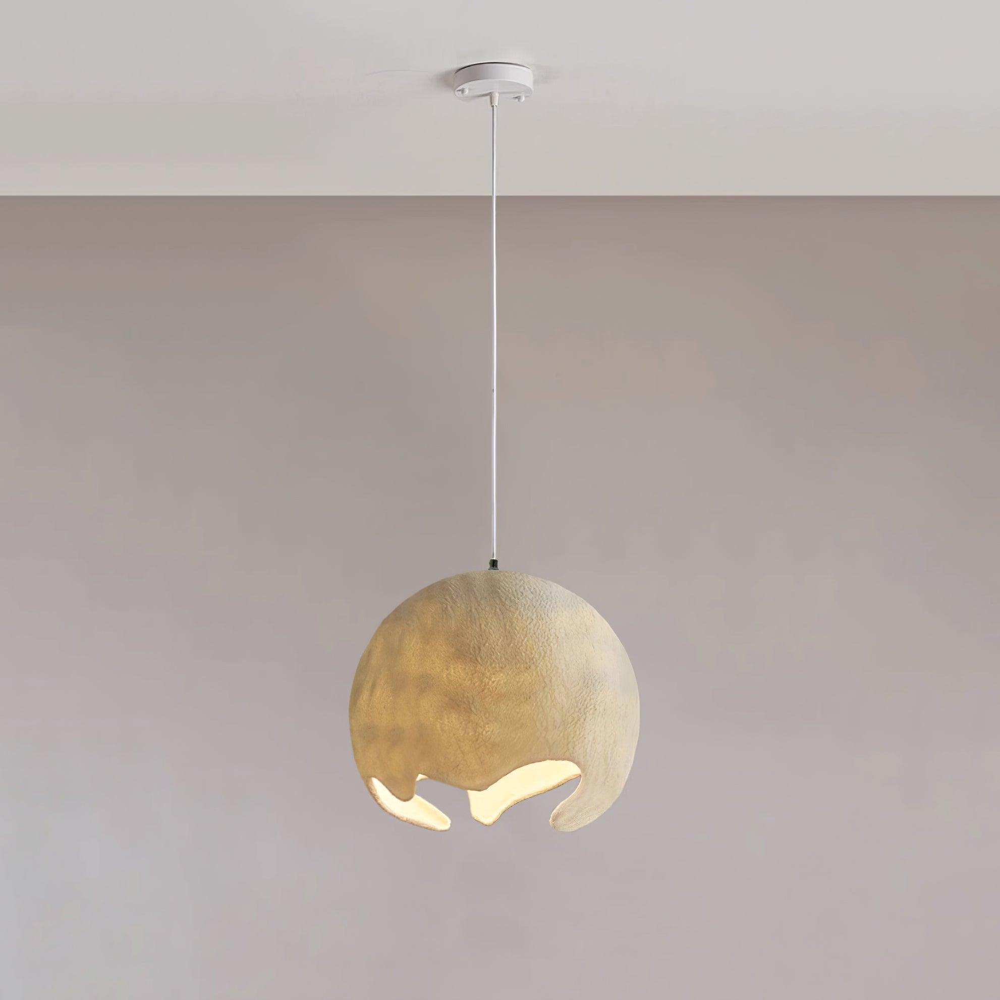 Patrick Wabi-Sabi Resin Pendant Light-Neutral Decor