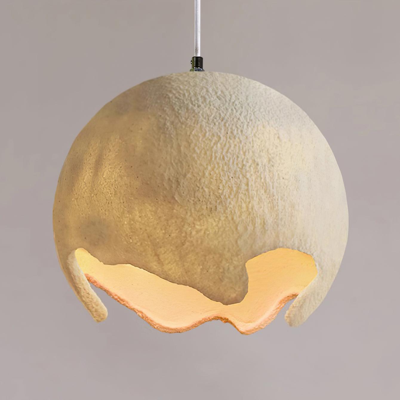 Patrick Wabi-Sabi Resin Pendant Light-Neutral Decor