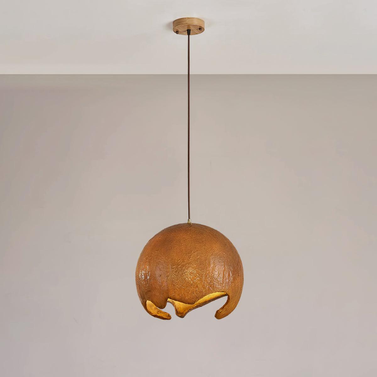 Patrick Wabi-Sabi Resin Pendant Light-Neutral Decor