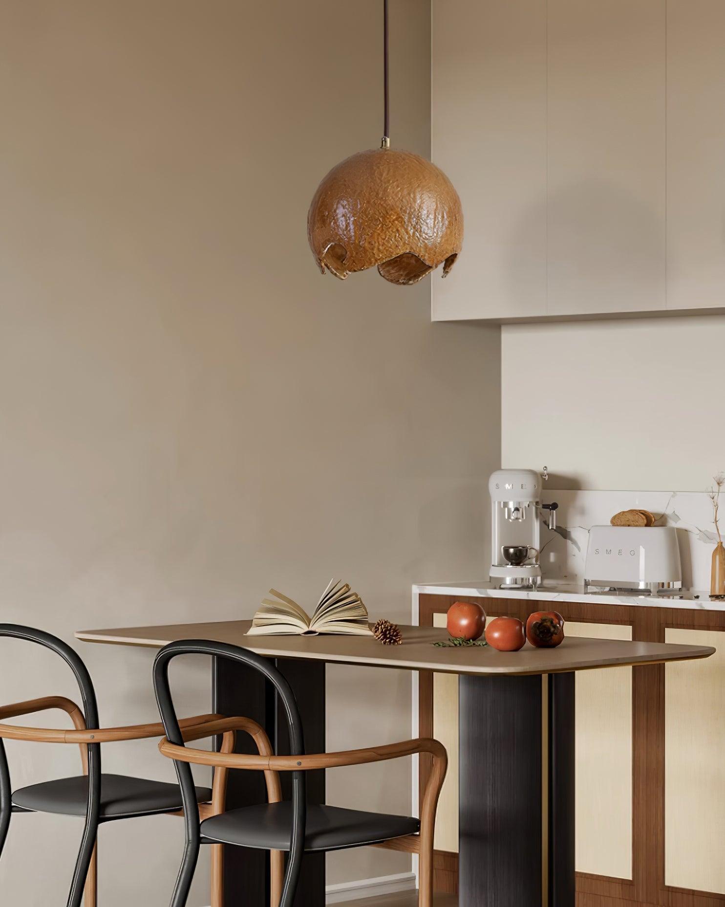 Patrick Wabi-Sabi Resin Pendant Light-Neutral Decor