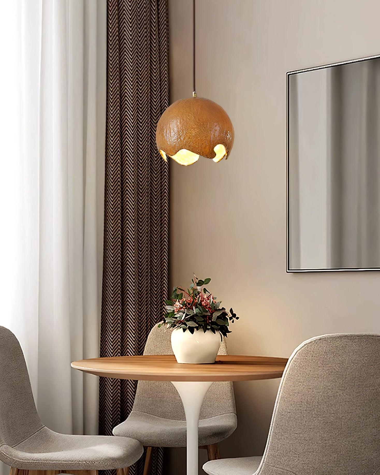 Patrick Wabi-Sabi Resin Pendant Light-Neutral Decor