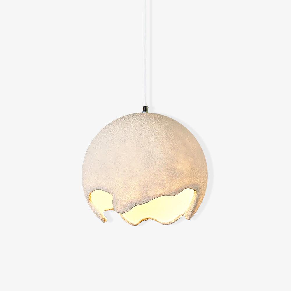 Patrick Wabi-Sabi Resin Pendant Light-Neutral Decor