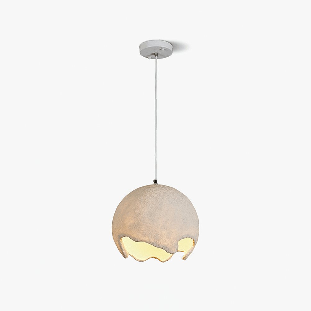 Patrick Wabi-Sabi Resin Pendant Light-Neutral Decor