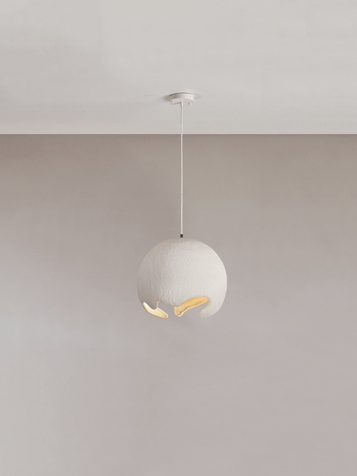Patrick Wabi-Sabi Resin Pendant Light-Neutral Decor