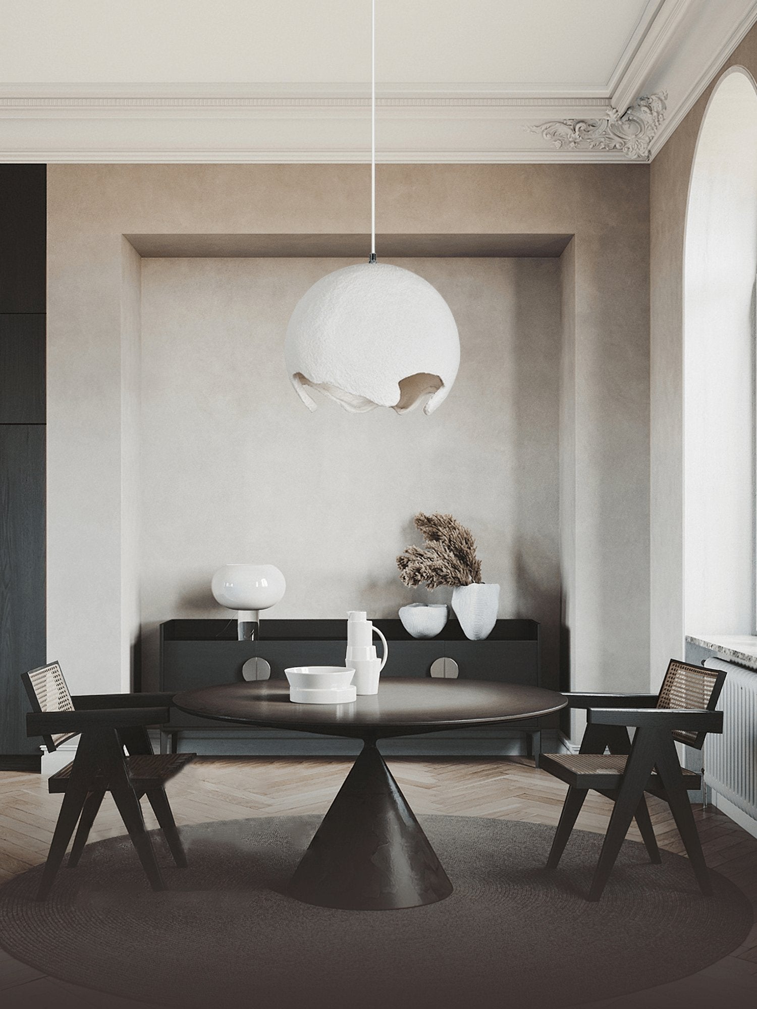 Patrick Wabi-Sabi Resin Pendant Light-Neutral Decor