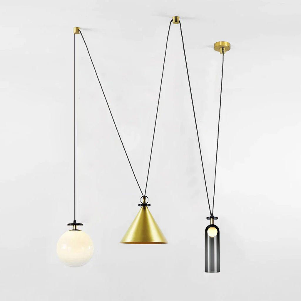 Lustra Chandelier Geometric Shape Art-Neutral Decor