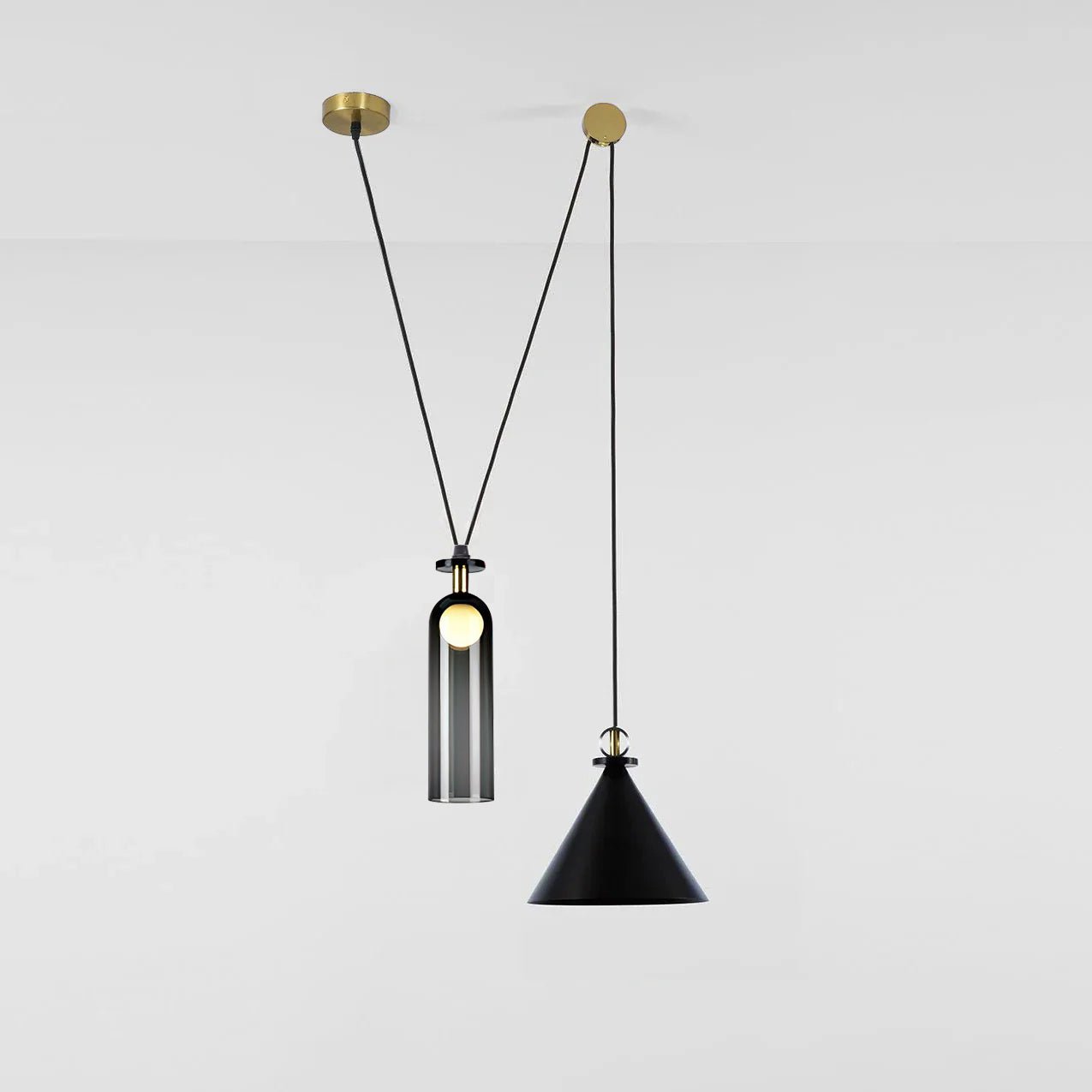 Lustra Chandelier Geometric Shape Art-Neutral Decor