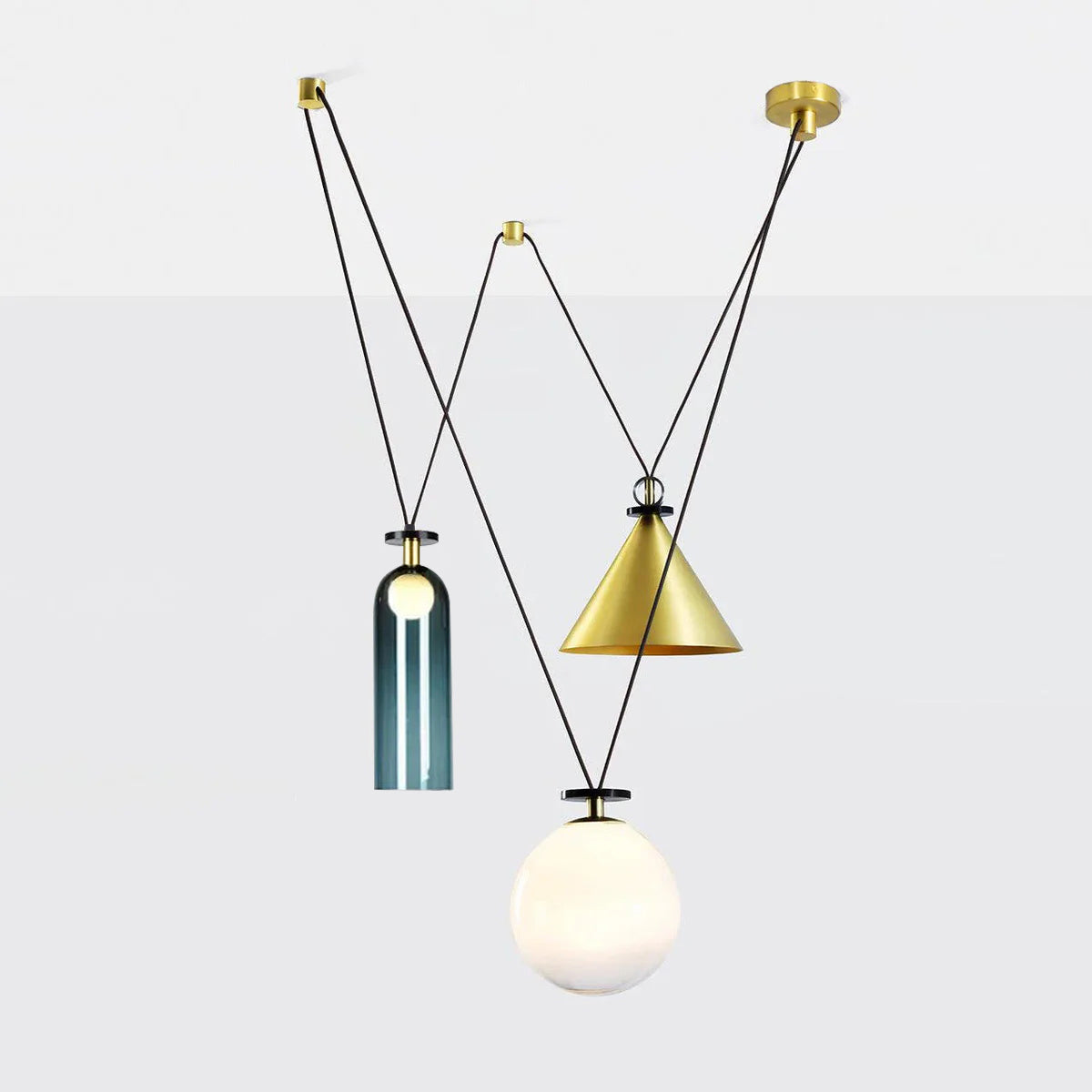 Noro Multi-Shape Adjustable Pendant Light-Neutral Decor