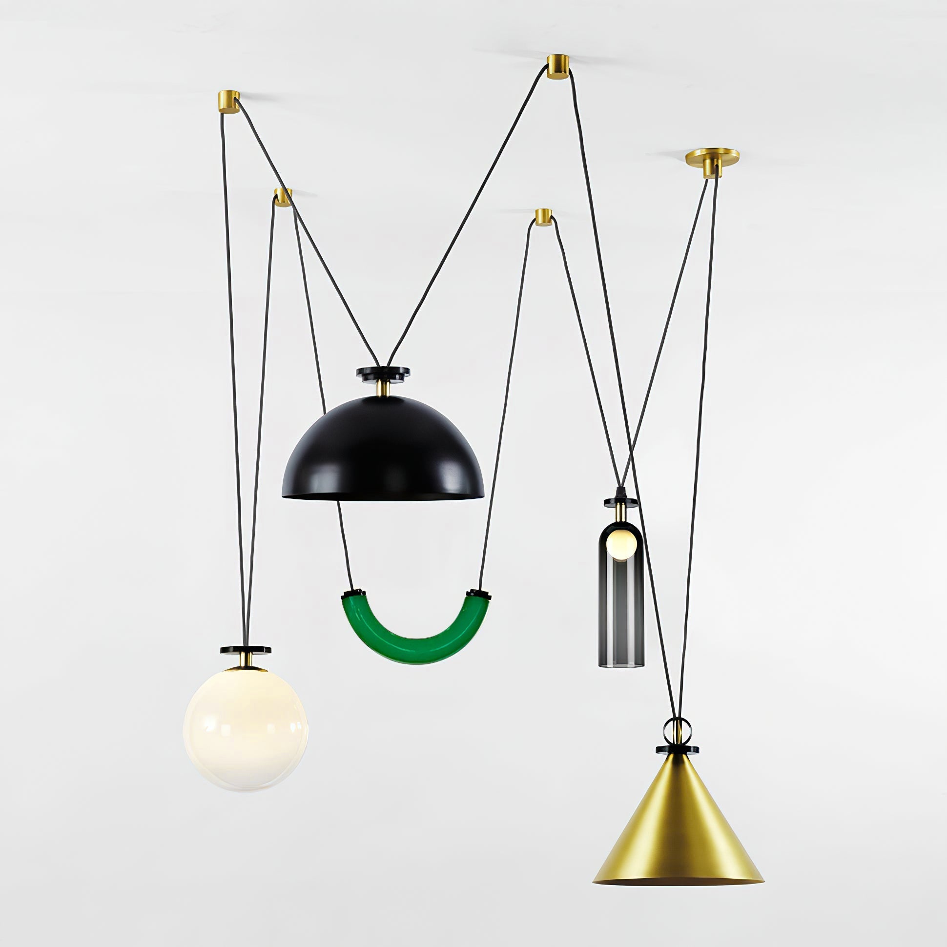 Lustra Chandelier Geometric Shape Art-Neutral Decor