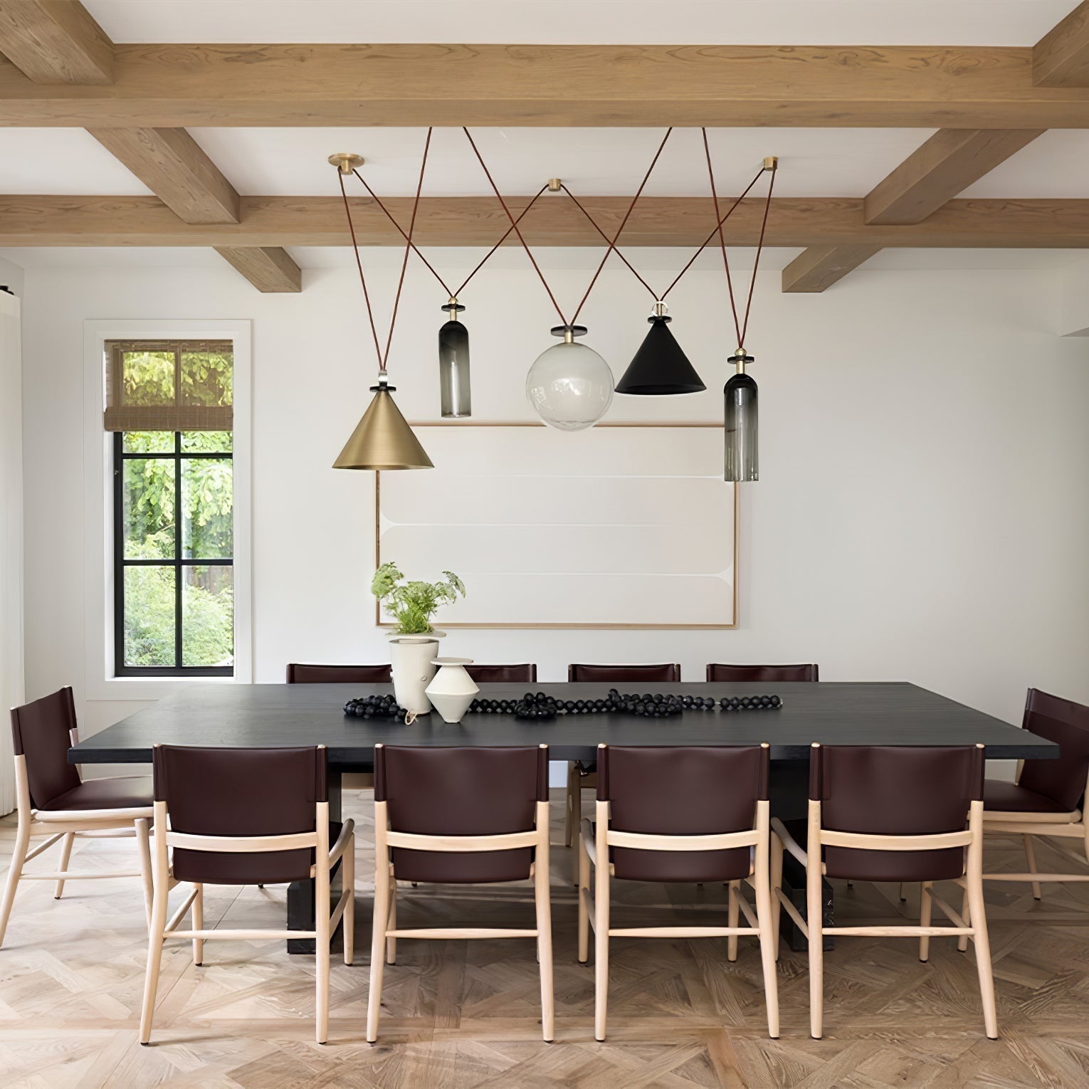 Lustra Chandelier Geometric Shape Art-Neutral Decor