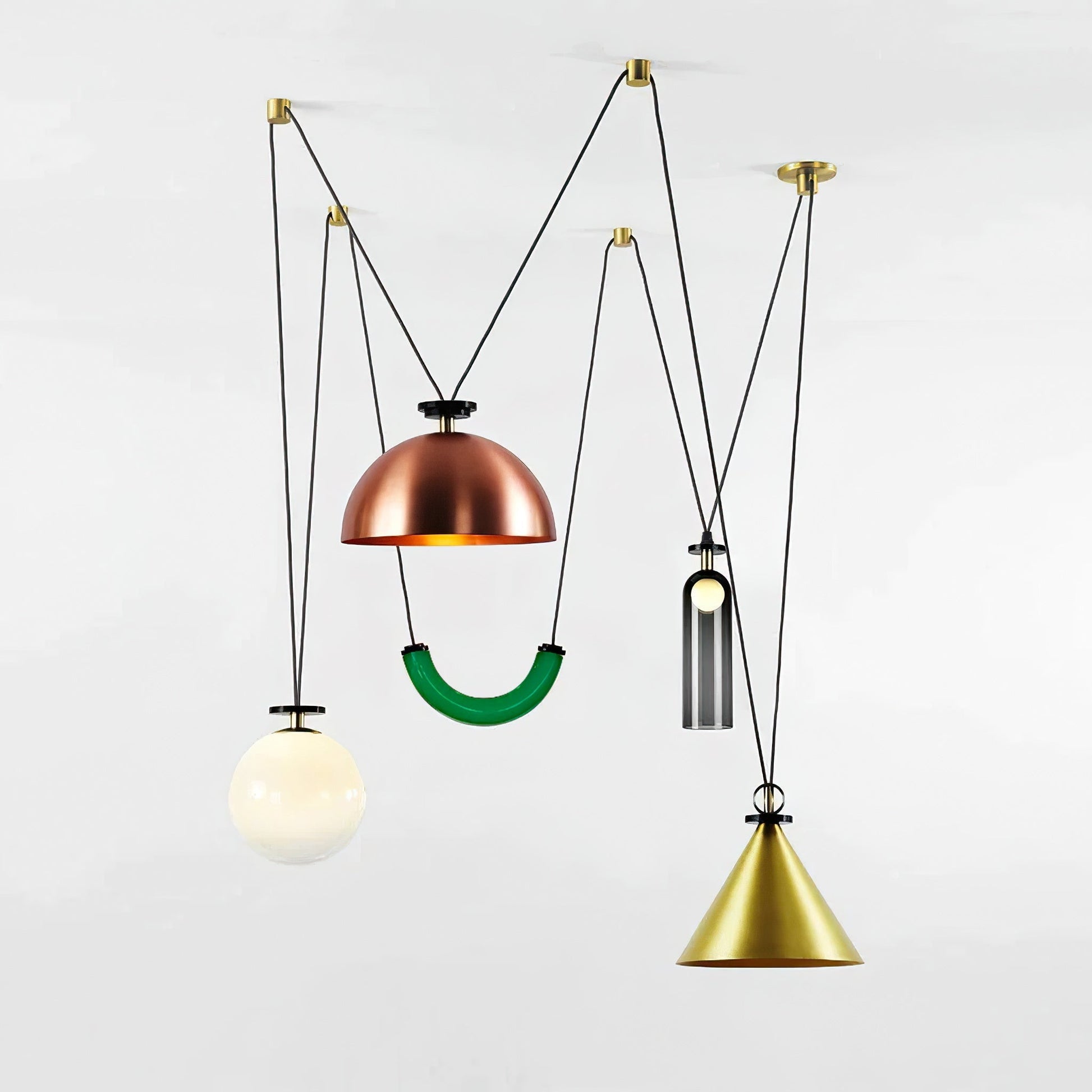 Lustra Chandelier Geometric Shape Art-Neutral Decor