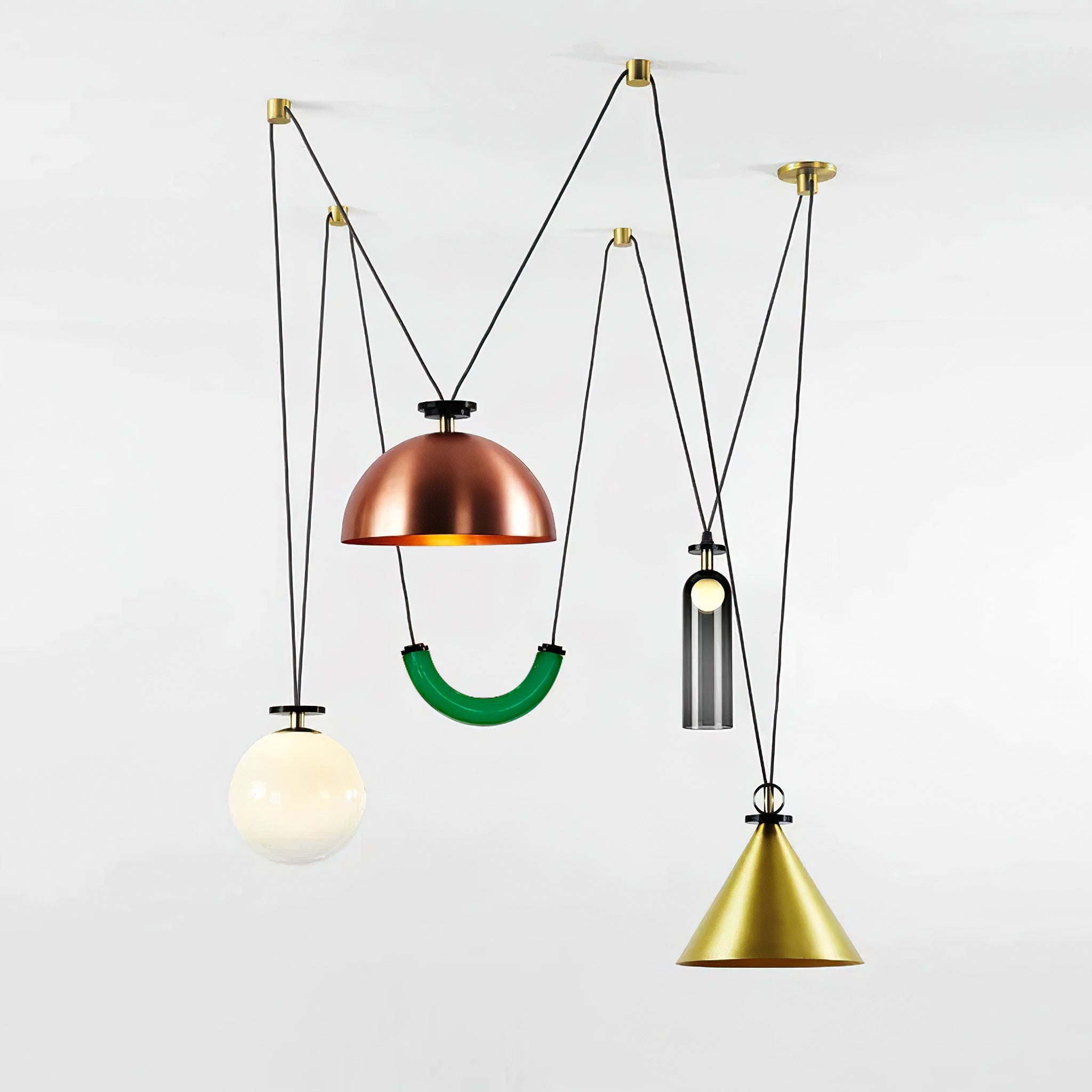 Lustra Chandelier Geometric Shape Art-Neutral Decor