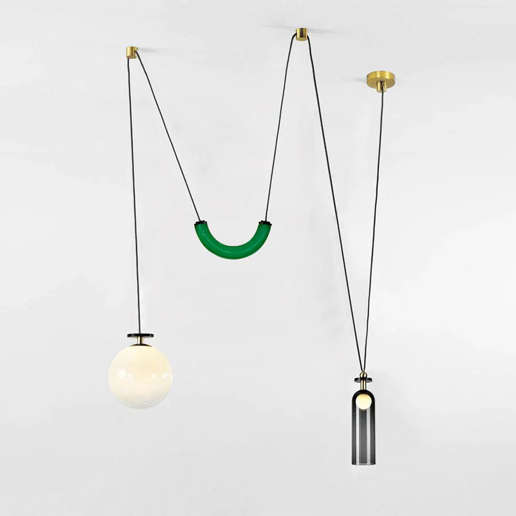 Lustra Chandelier Geometric Shape Art-Neutral Decor
