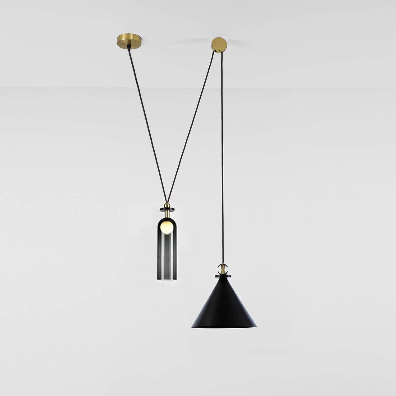 Lustra Chandelier Geometric Shape Art-Neutral Decor