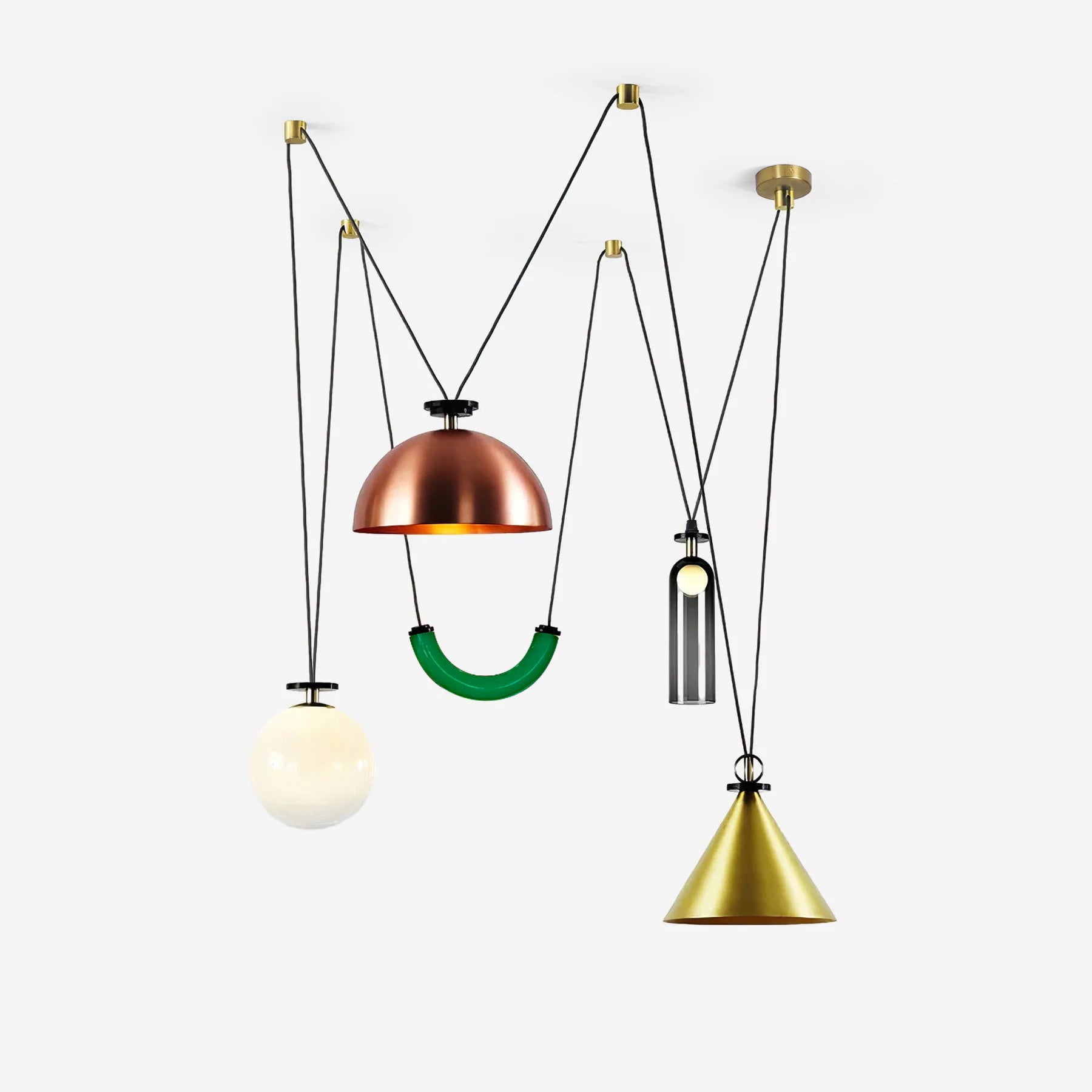 Lustra Chandelier Geometric Shape Art-Neutral Decor