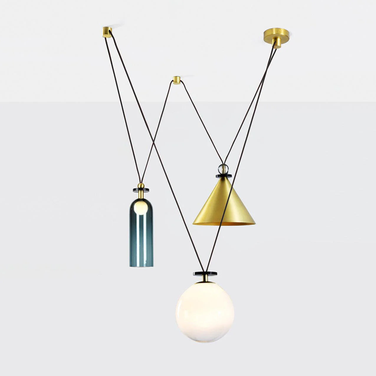 Lustra Chandelier Geometric Shape Art-Neutral Decor