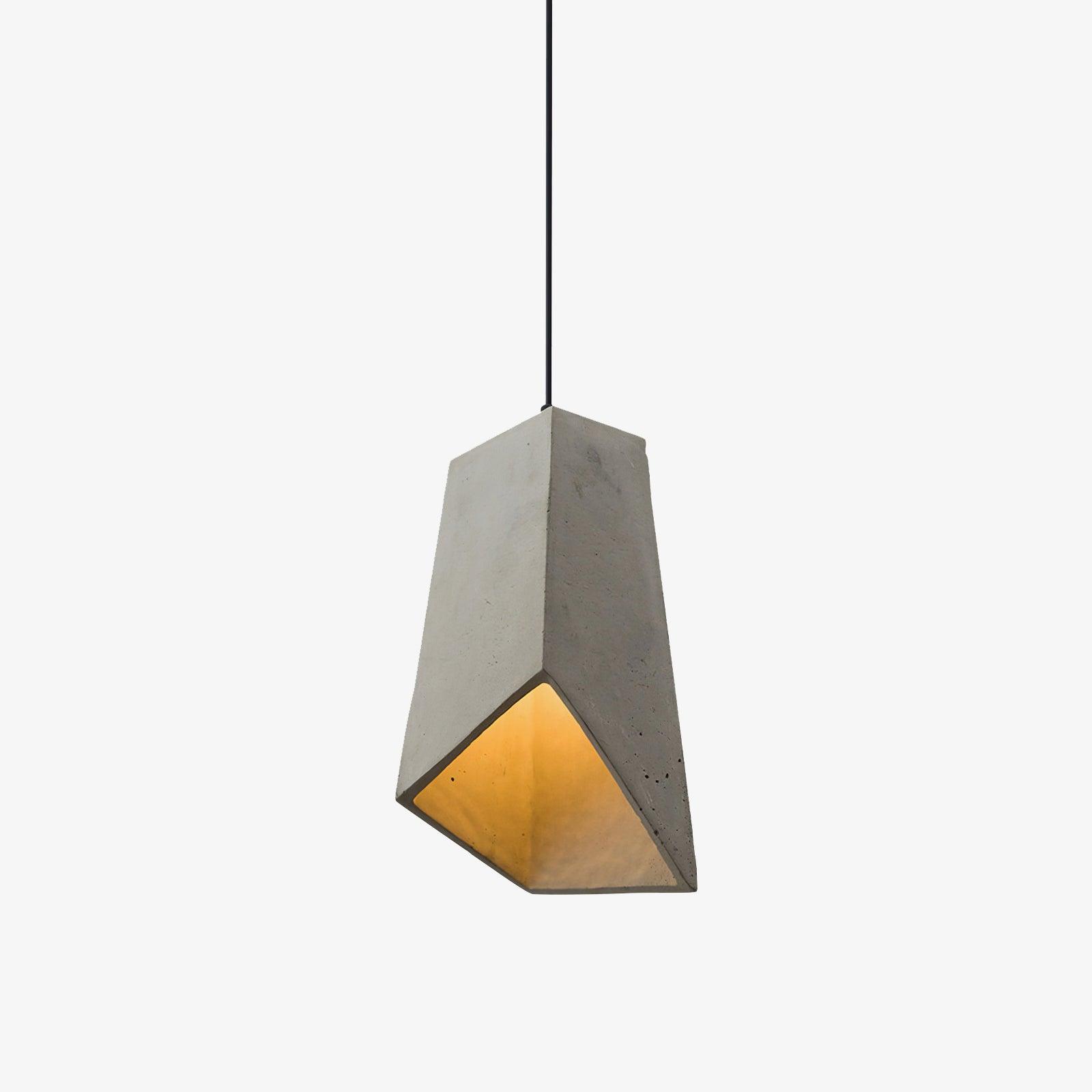 Geo Industrial Cement Pendant Light-Neutral Decor