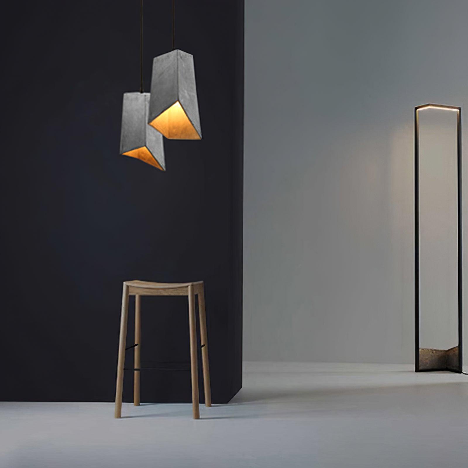 Geo Industrial Cement Pendant Light-Neutral Decor