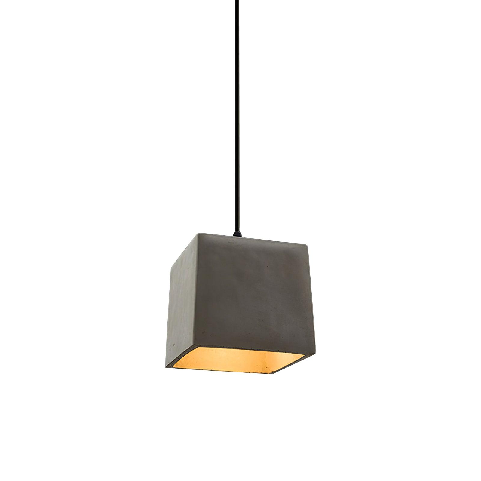Geo Industrial Cement Pendant Light-Neutral Decor