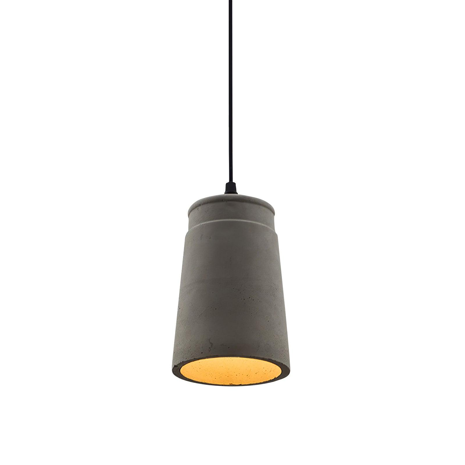 Geo Industrial Cement Pendant Light-Neutral Decor
