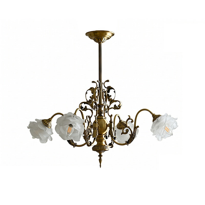 The Georgian Gardens Chandelier unlit, showcasing its sculptural form.