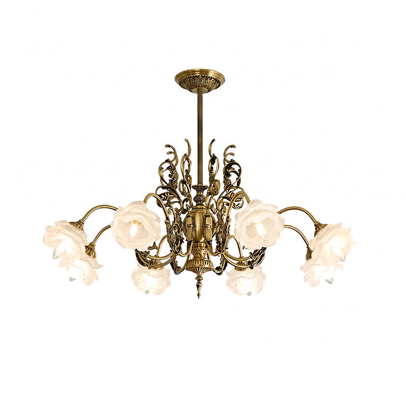 8-head version of the chandelier shown to scale.