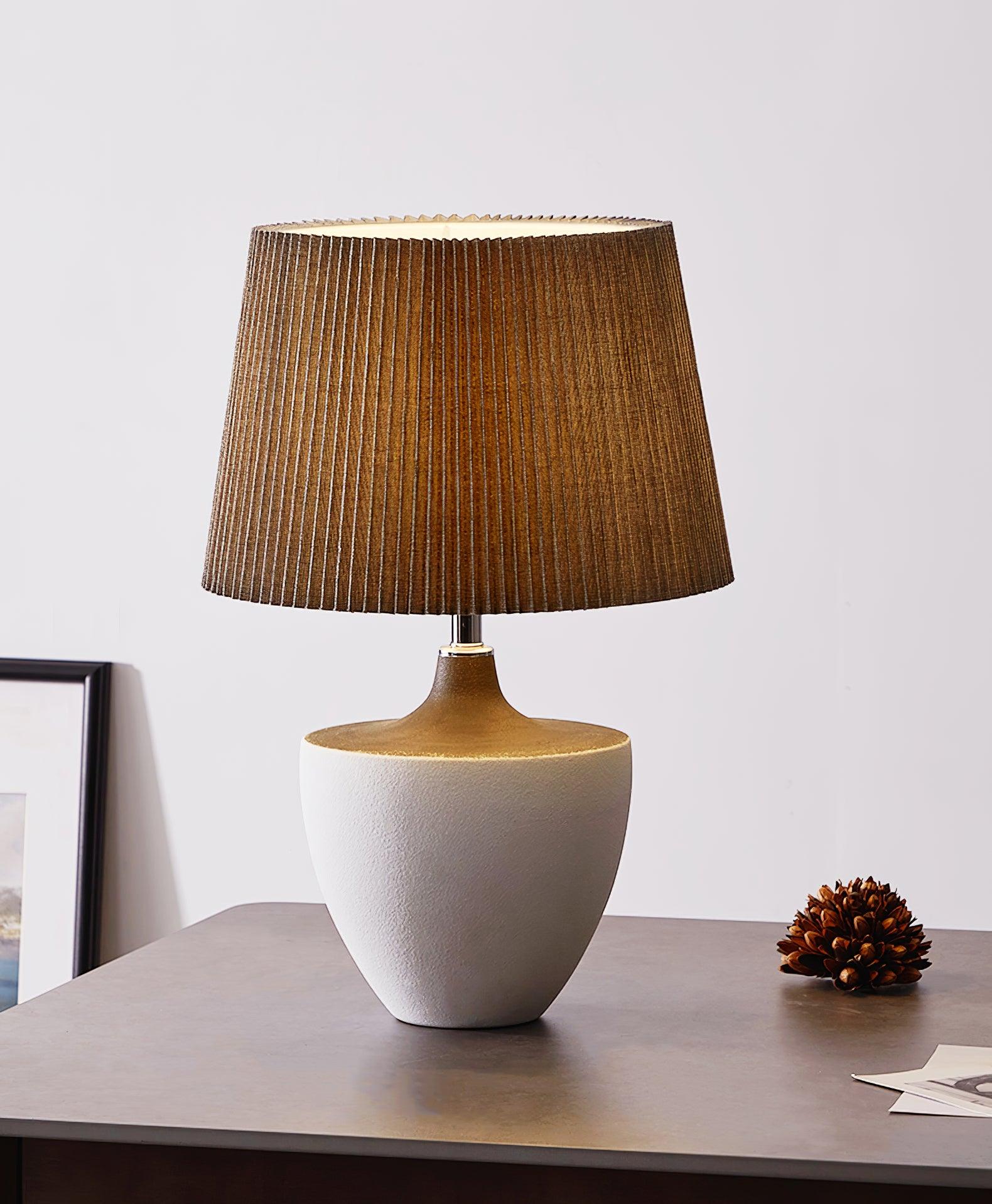 Oasis Fabric Table Lamp-Neutral Decor
