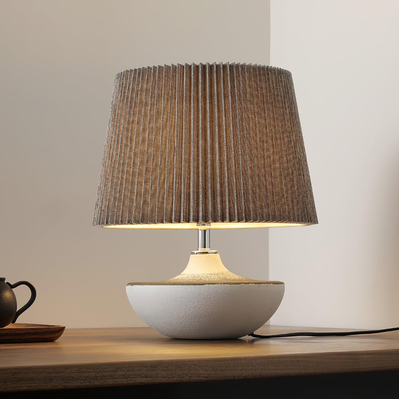 Oasis Fabric Table Lamp-Neutral Decor