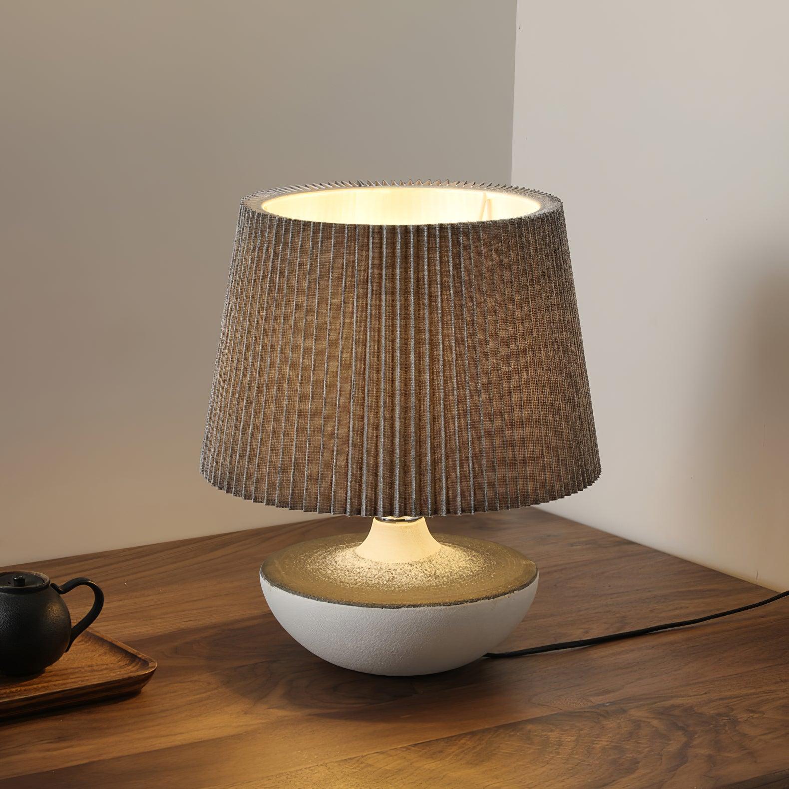 Oasis Fabric Table Lamp-Neutral Decor