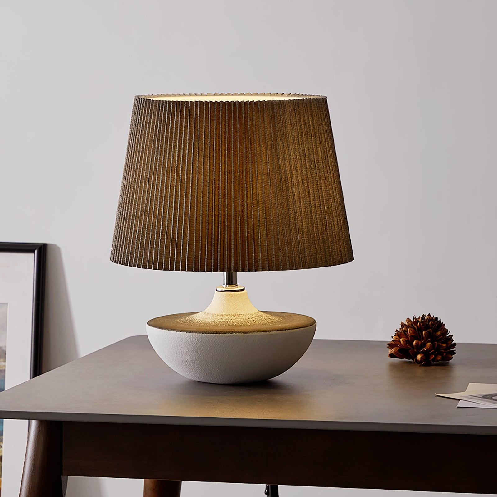 Oasis Fabric Table Lamp-Neutral Decor