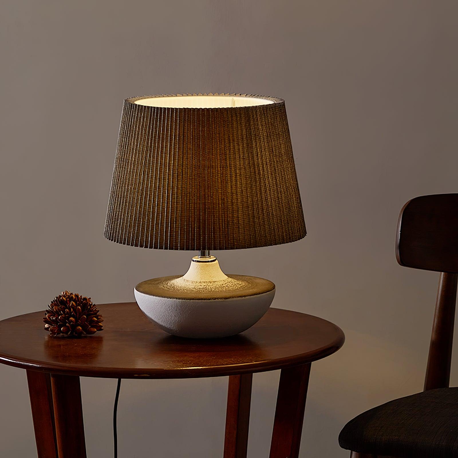 Oasis Fabric Table Lamp-Neutral Decor