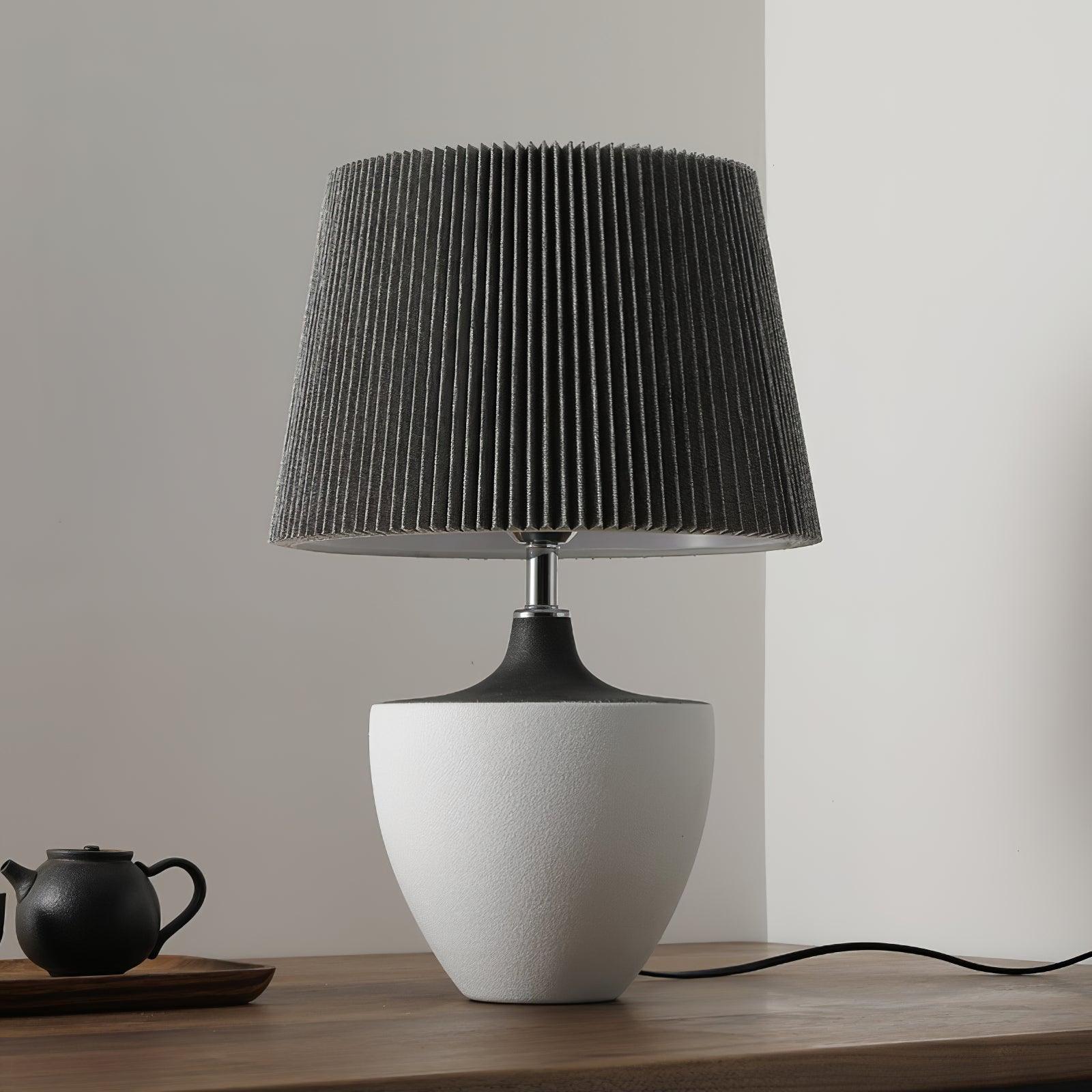 Oasis Fabric Table Lamp-Neutral Decor