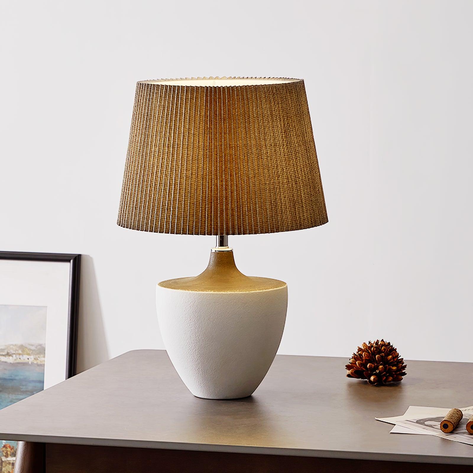Oasis Fabric Table Lamp-Neutral Decor