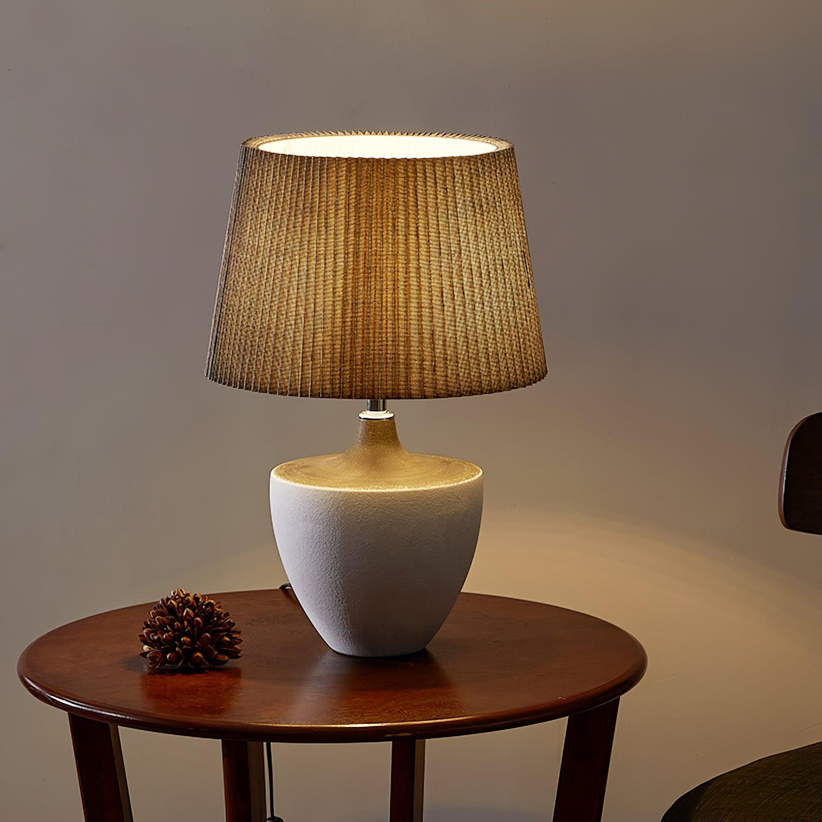 Oasis Fabric Table Lamp-Neutral Decor