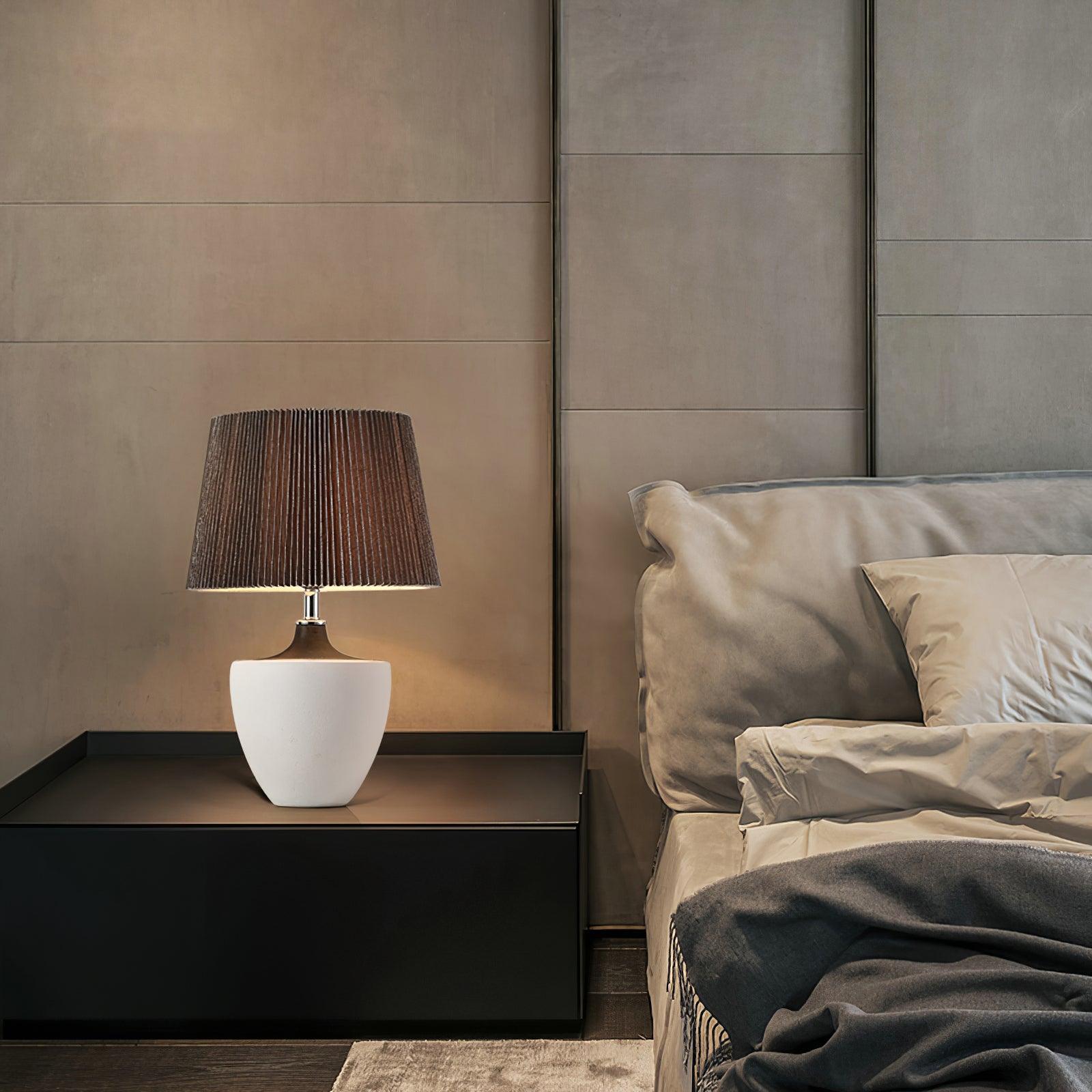 Oasis Fabric Table Lamp-Neutral Decor