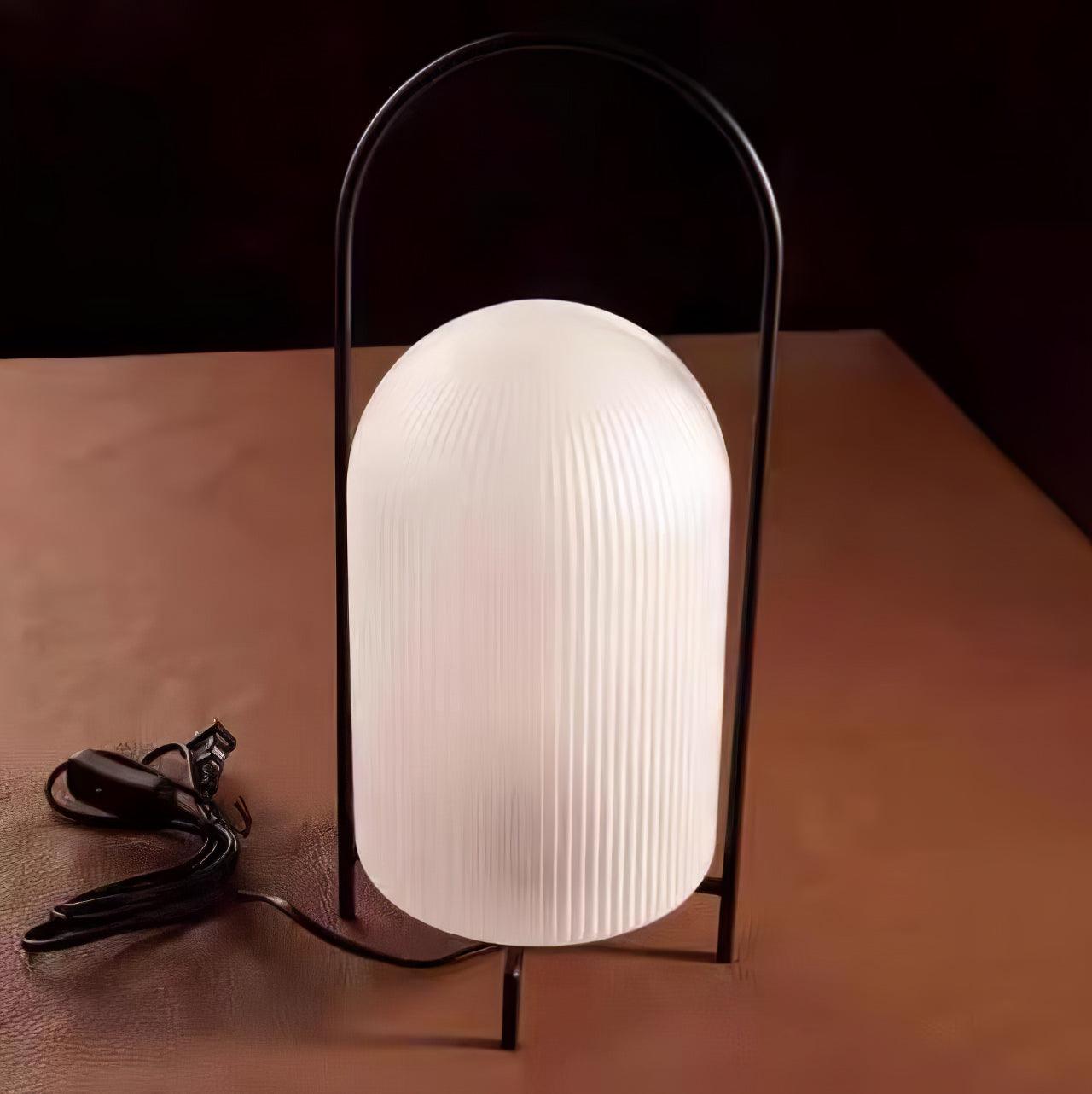 Firaie Glass Minimalist Table Lamp-Neutral Decor
