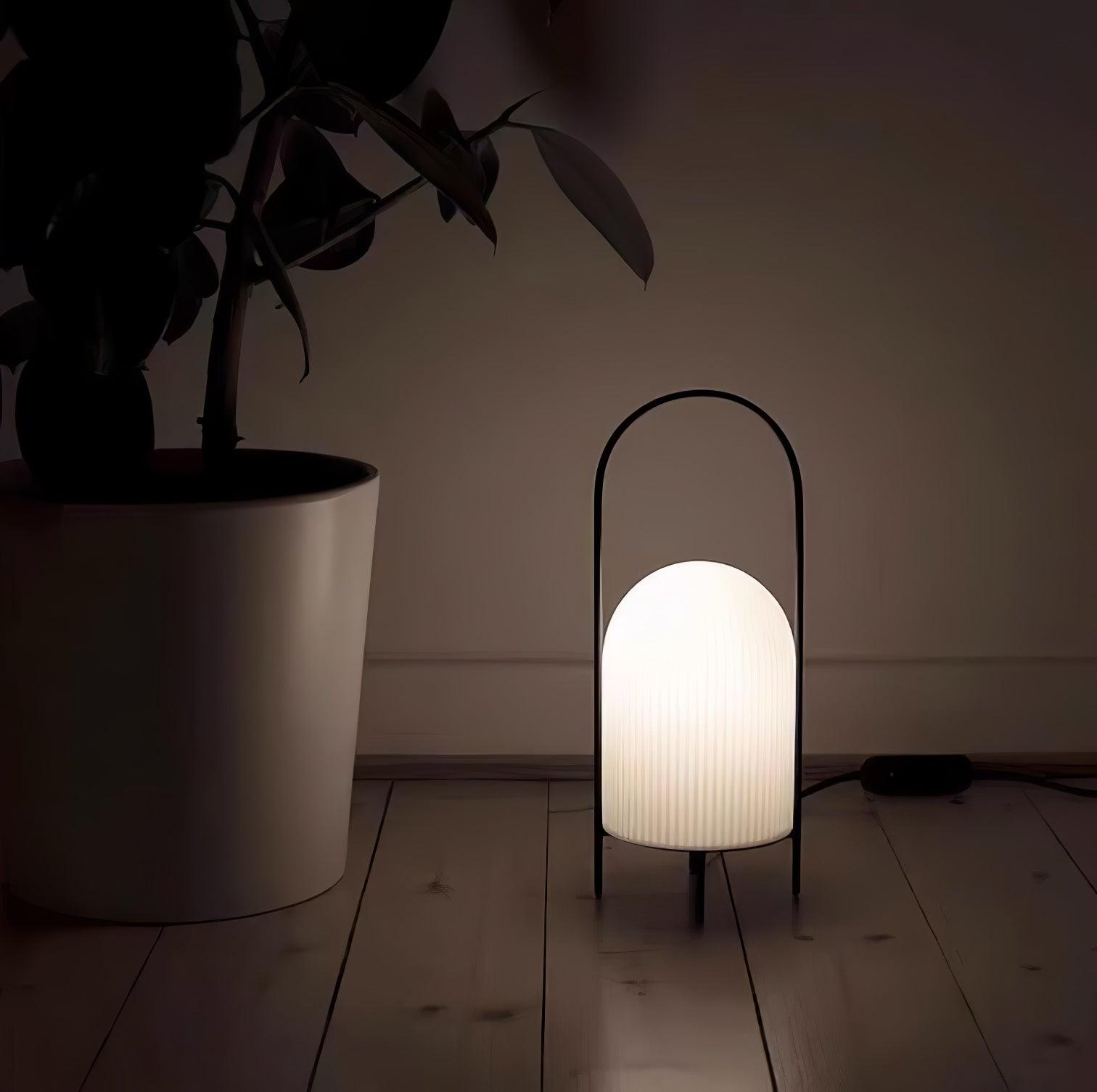 Firaie Glass Minimalist Table Lamp-Neutral Decor