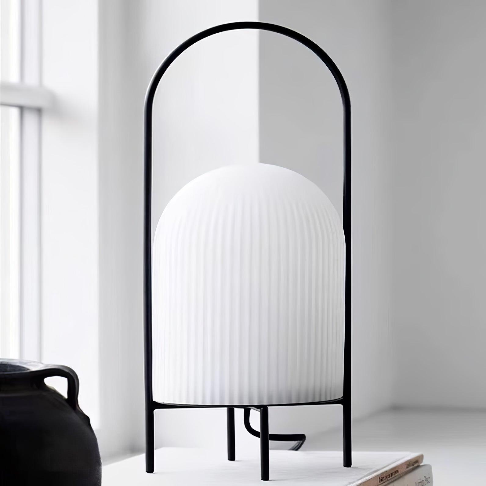 Firaie Glass Minimalist Table Lamp-Neutral Decor