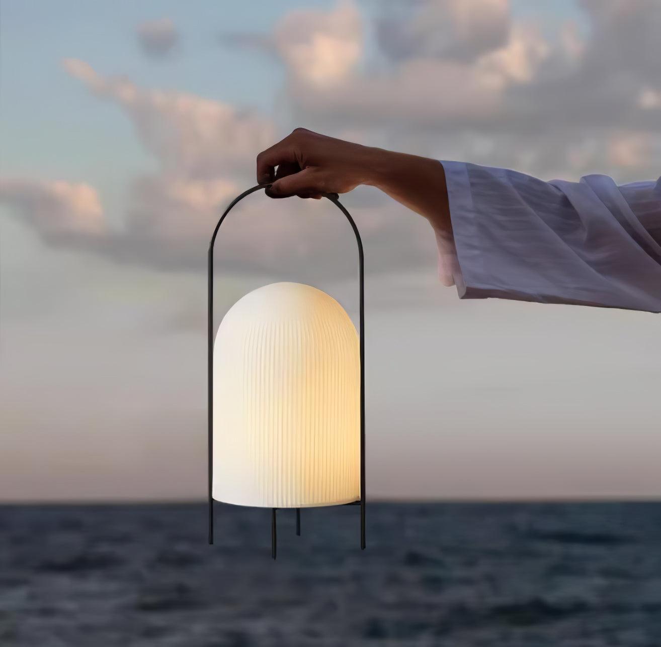 Firaie Glass Minimalist Table Lamp-Neutral Decor