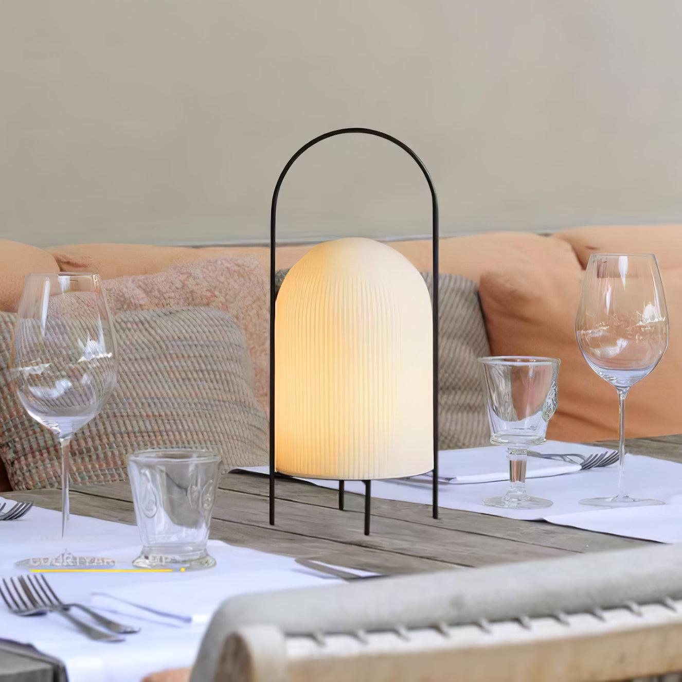 Firaie Glass Minimalist Table Lamp-Neutral Decor