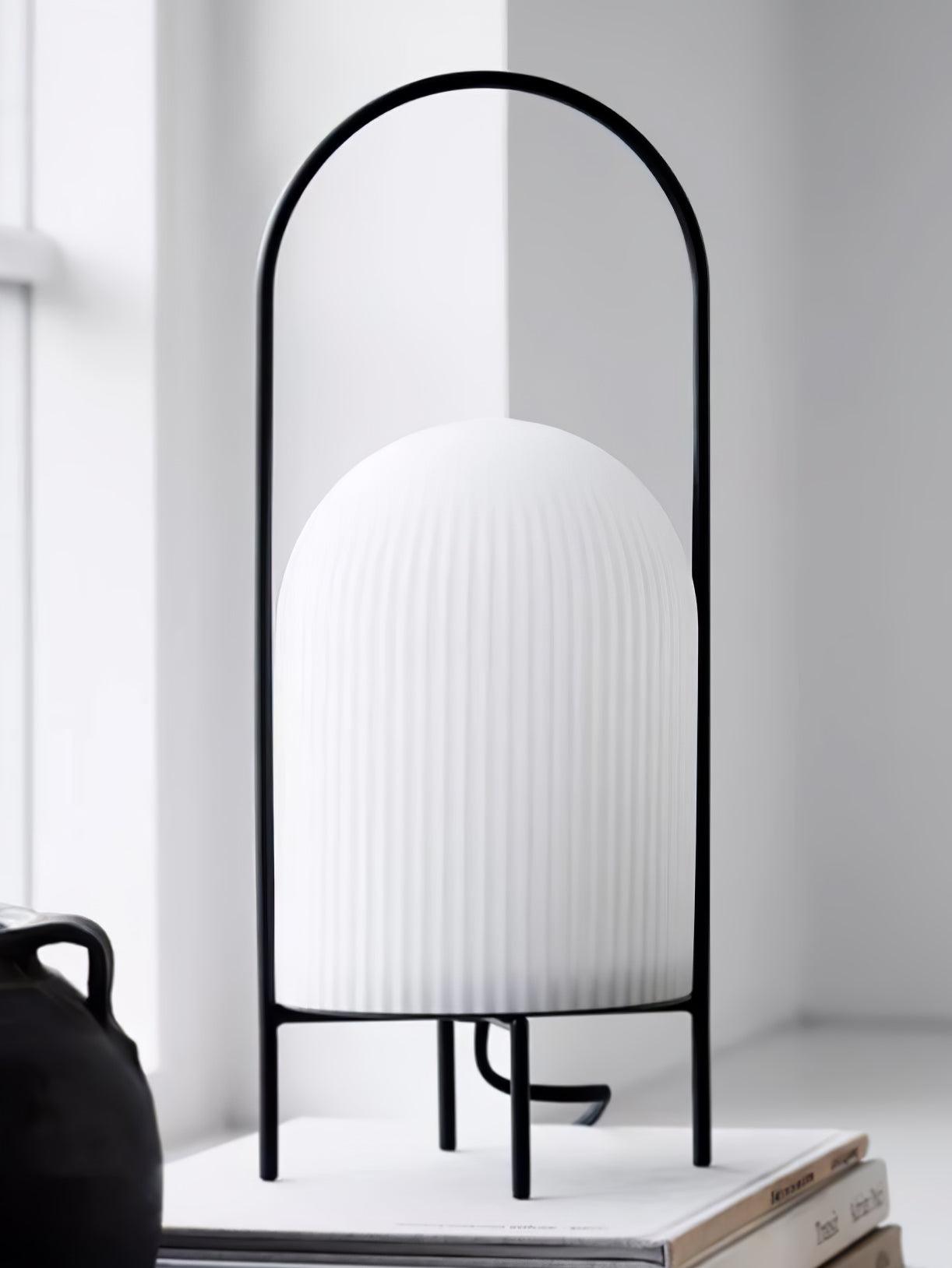 Firaie Glass Minimalist Table Lamp-Neutral Decor