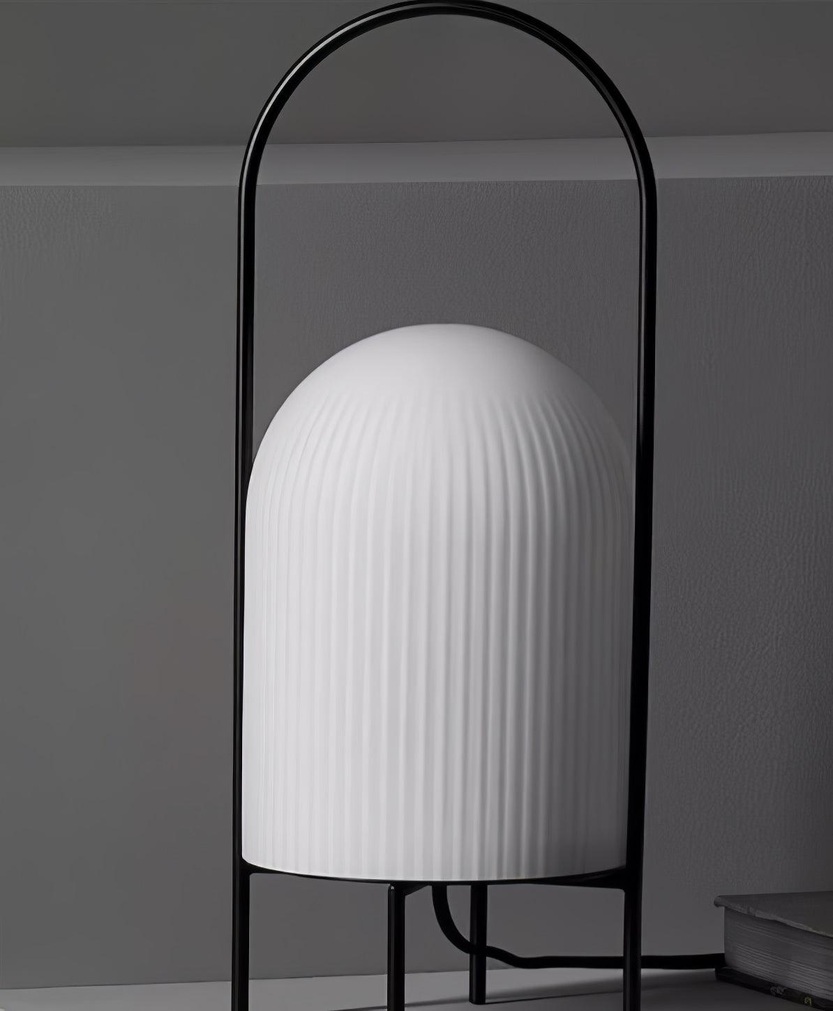 Firaie Glass Minimalist Table Lamp-Neutral Decor