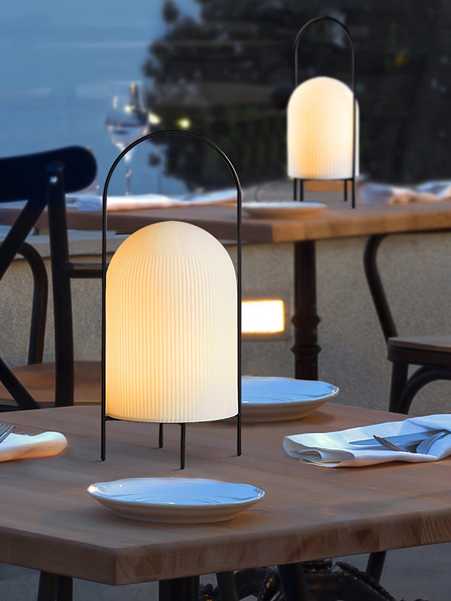 Firaie Glass Minimalist Table Lamp-Neutral Decor