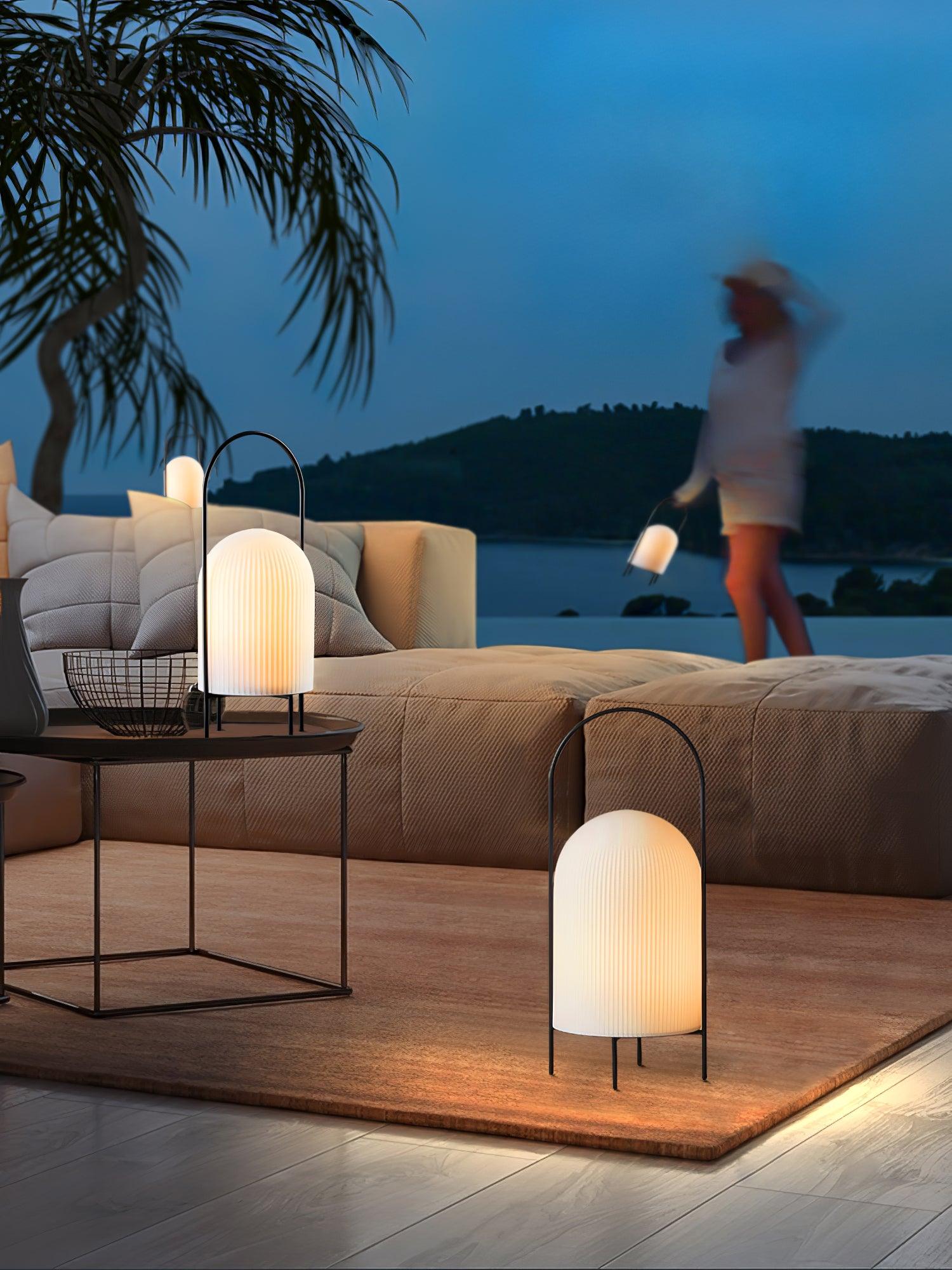 Firaie Glass Minimalist Table Lamp-Neutral Decor