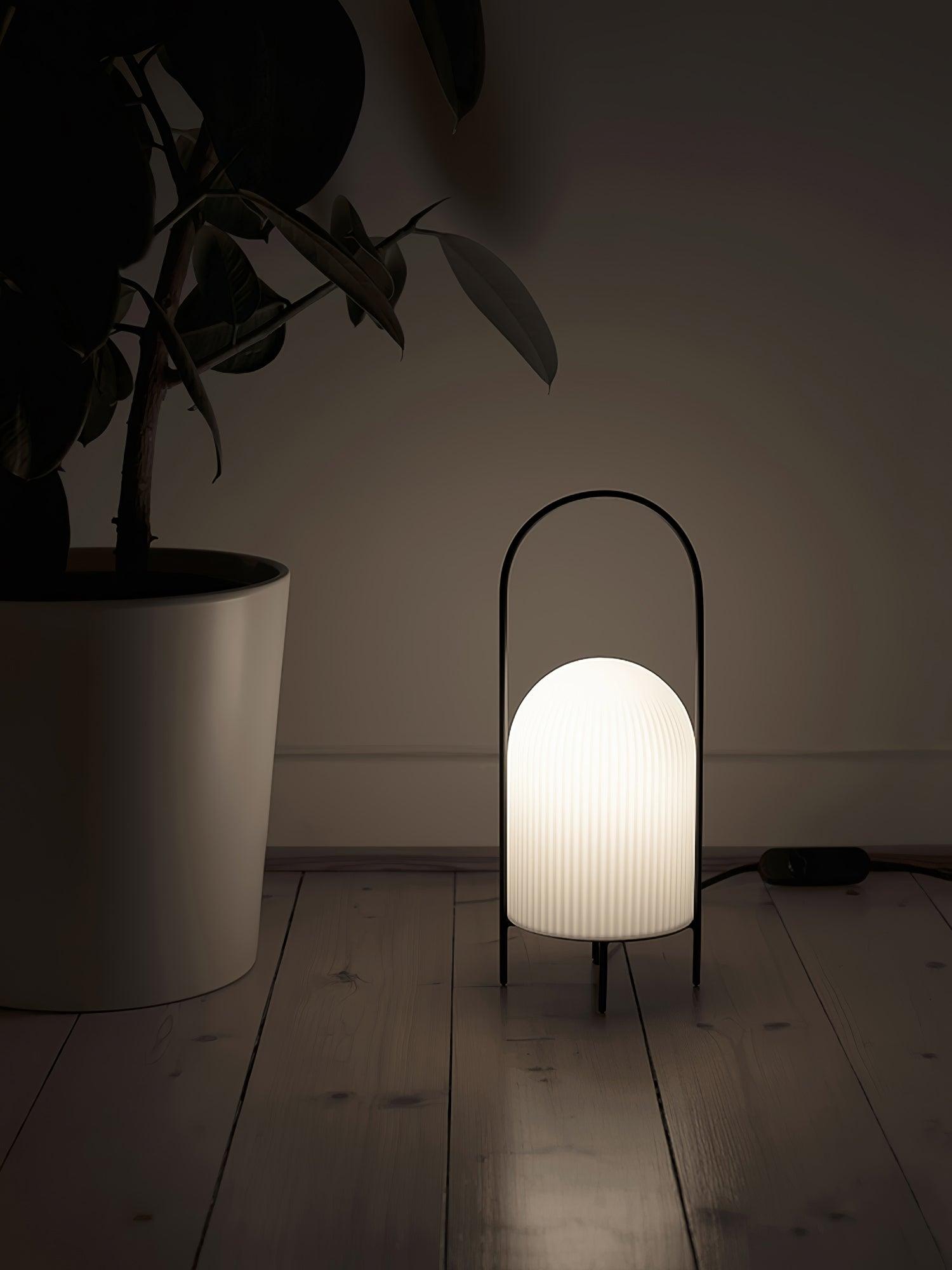 Firaie Glass Minimalist Table Lamp-Neutral Decor