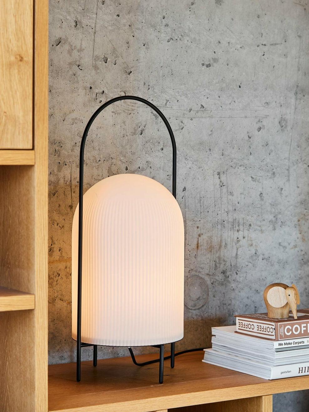 Firaie Glass Minimalist Table Lamp-Neutral Decor