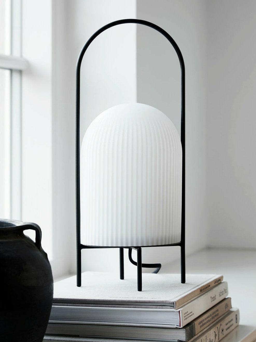 Firaie Glass Minimalist Table Lamp-Neutral Decor