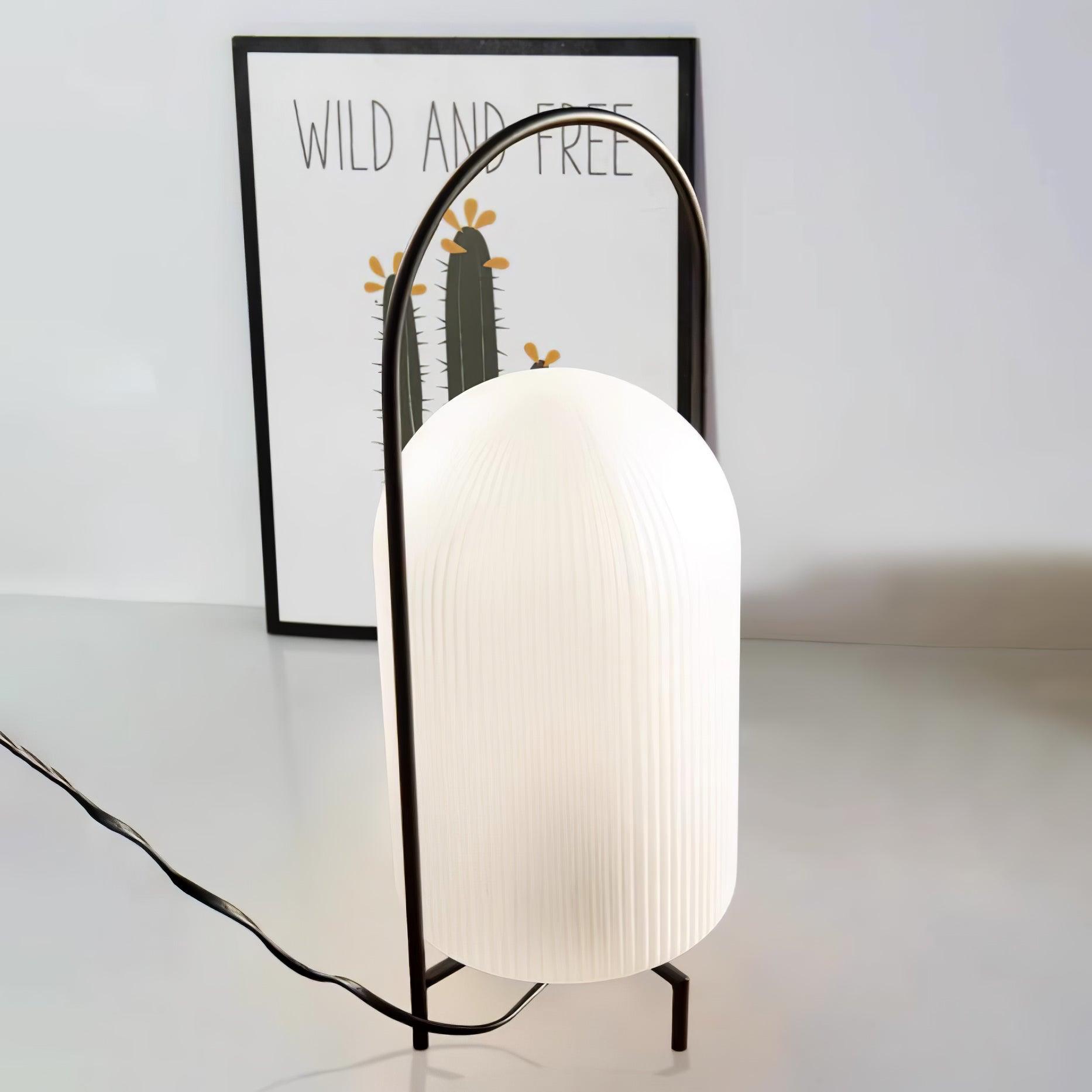 Firaie Glass Minimalist Table Lamp-Neutral Decor