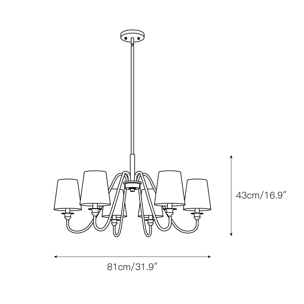 Amelia Brass Chandelier